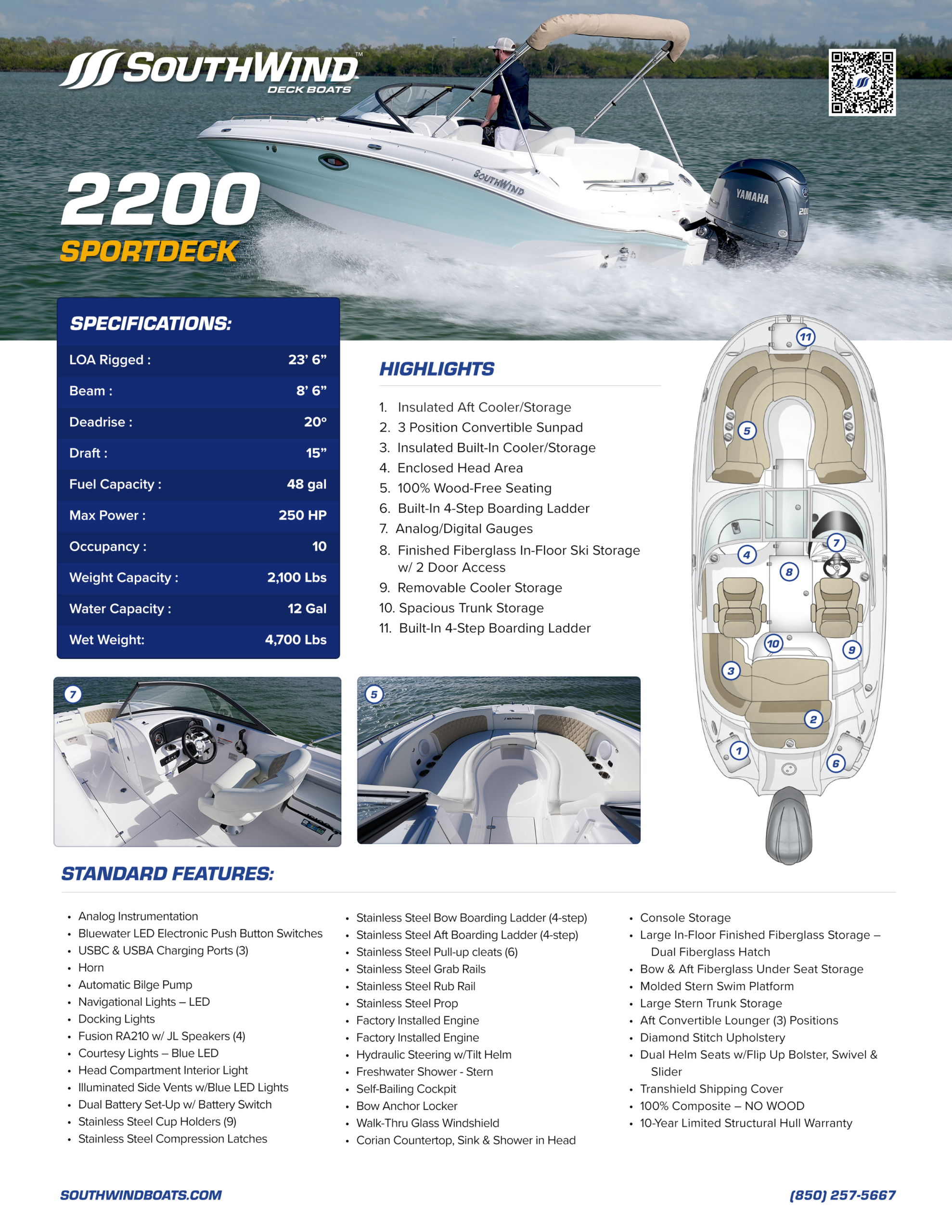 2200 Sportdeck Spec Sheet